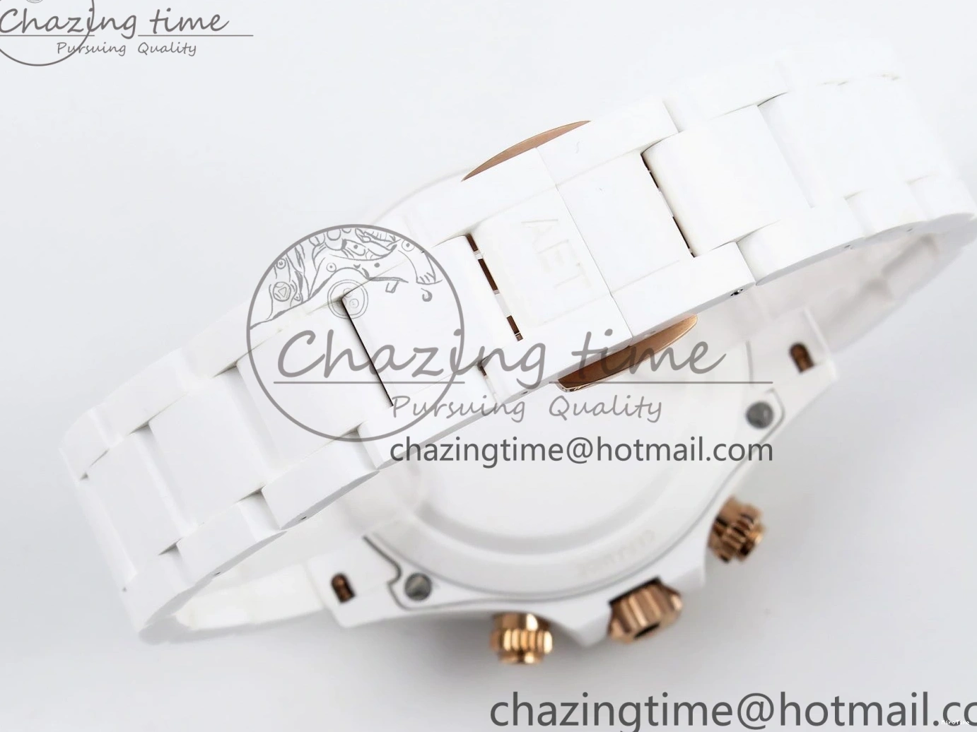 MiroTime 0203 MoistureWicking Daytona AET White Ceramic Case and Bracelet Green Dial SA4130 V 1891